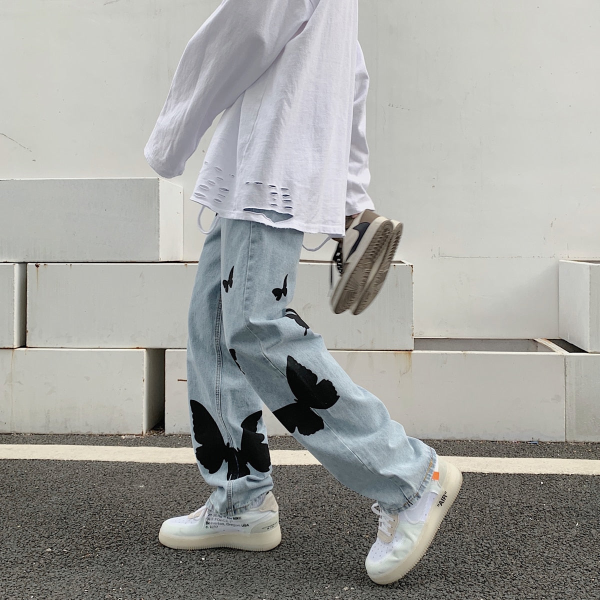 Jeansy ze wzorem UNISEX