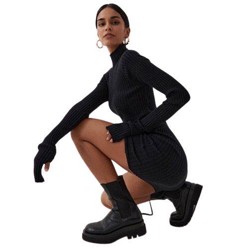 Sukienka z długimi rękawami