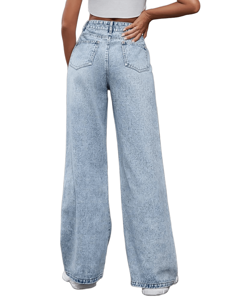 Jeansy z przetarciamy