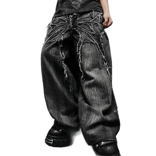 Jeans with a pattern