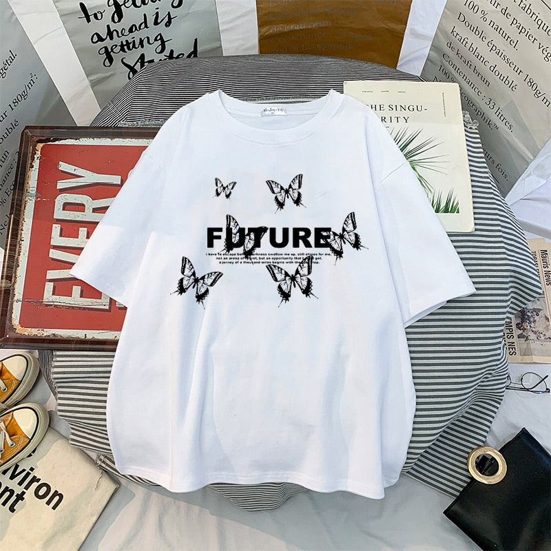 Biały tshirt z nadrukiem UNISEX