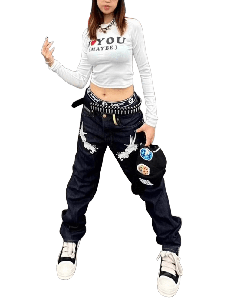 UNISEX printed jeans