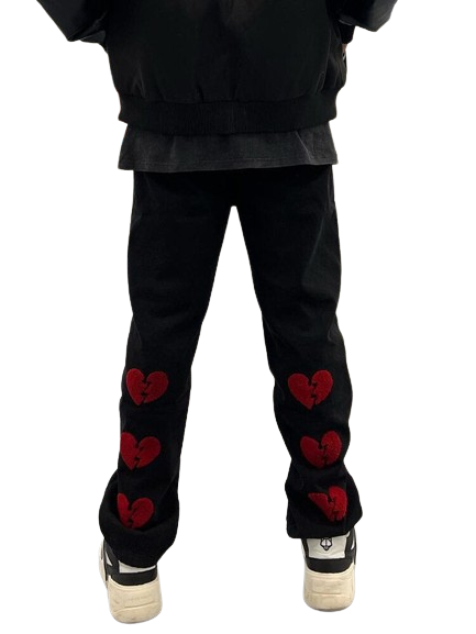 Jeansy z nadrukiem z przodu