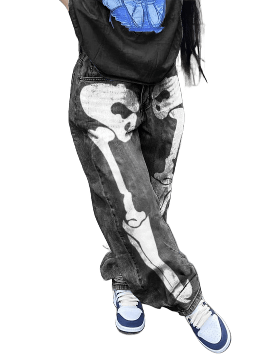 Jeansy z nadrukiem UNISEX