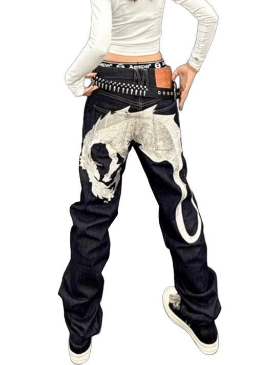 Jeansy z nadrukiem UNISEX