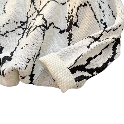 Sweter ze wzorem Y2K