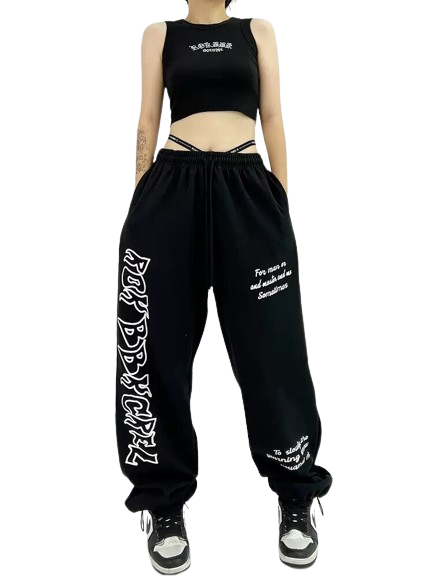 Loose low waist tracksuits