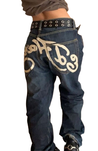 Jeansy z napisem UNISEX