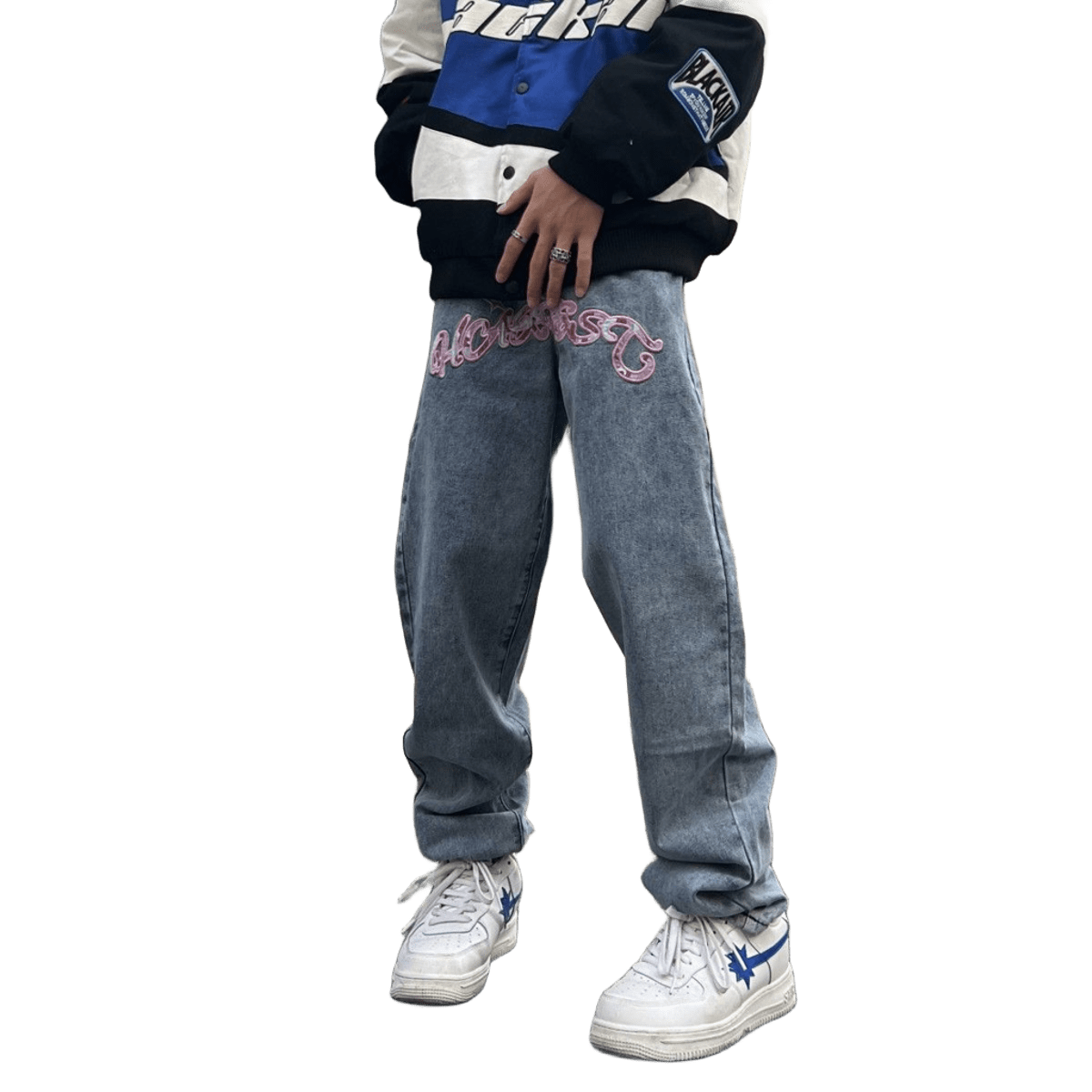 Jeansy z nadrukiem UNISEX