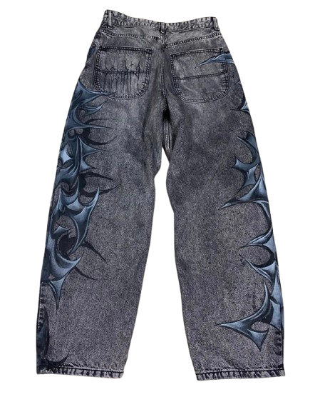 Jeansy ze wzorem UNISEX