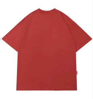 Czerwony t-shirt z nadrukiem UNISEX