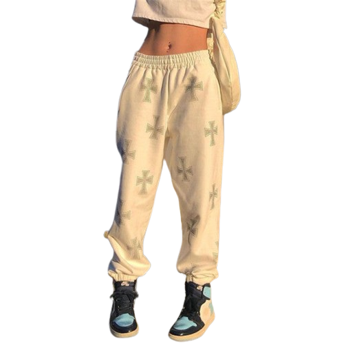 Białe dresy z krzyżami UNISEX