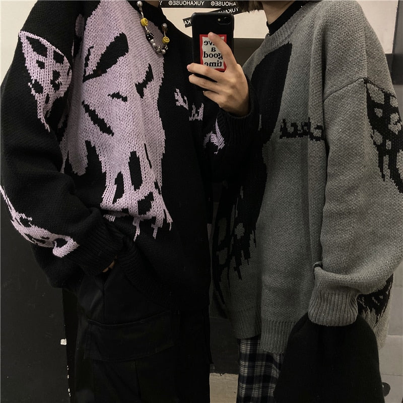 Sweter ze wzorem Y2K UNISEX
