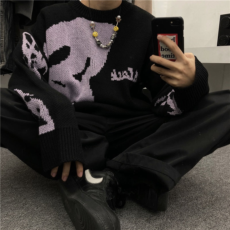 Sweter ze wzorem Y2K UNISEX