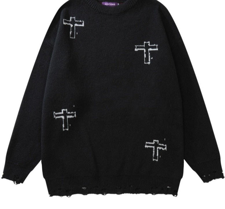 Sweter ze wzorem Y2K UNISEX
