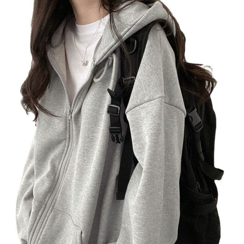 Oversized zip up sweatshirt