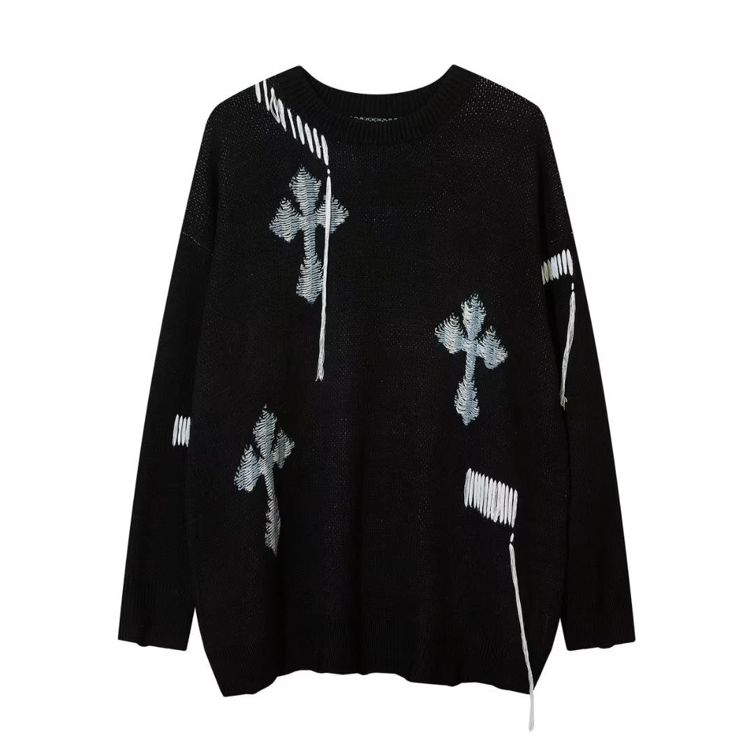 Y2K UNISEX cross jumper