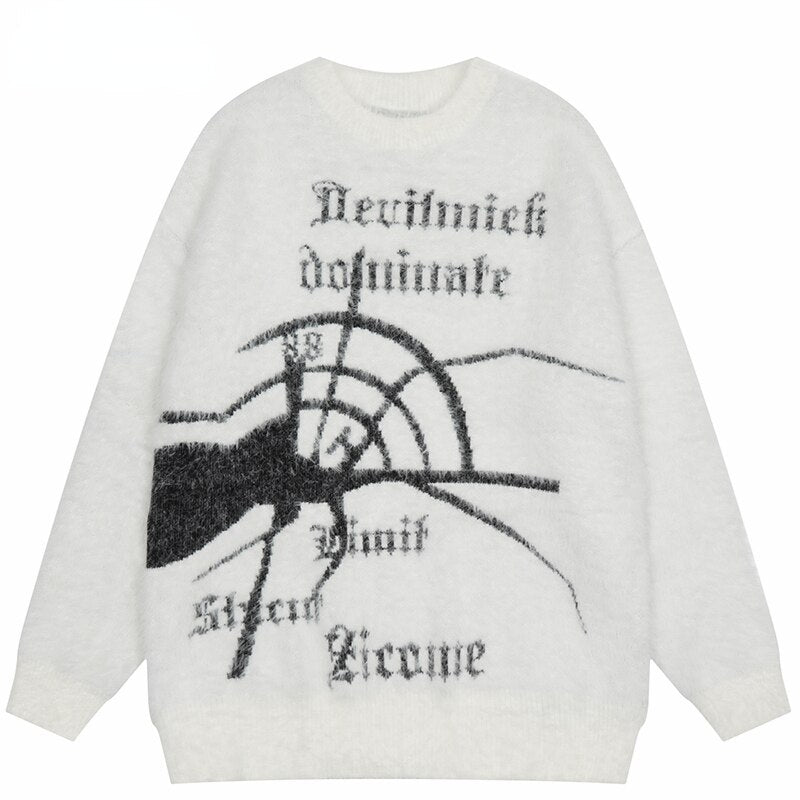 Sweter ze wzorem Y2K UNISEX