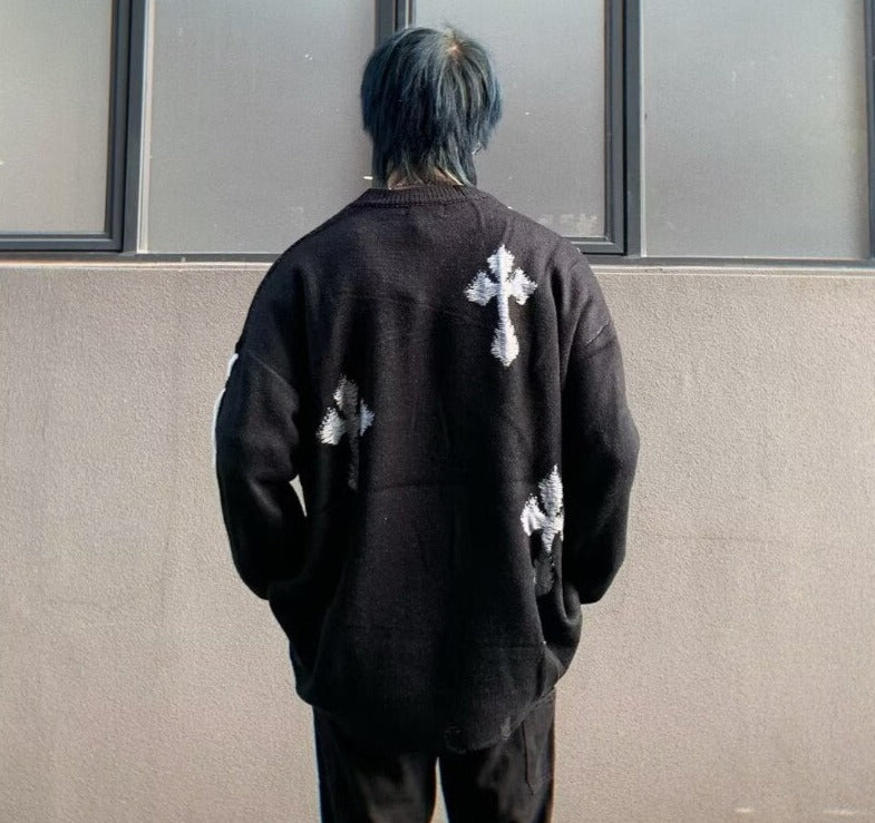 Y2K UNISEX cross jumper