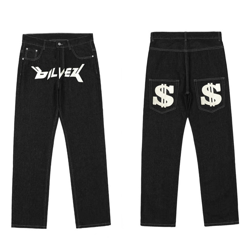 Printed jeans