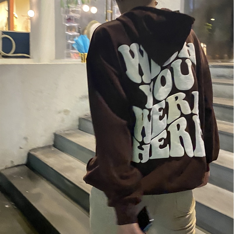 Brown sweatshirt with an inscription
