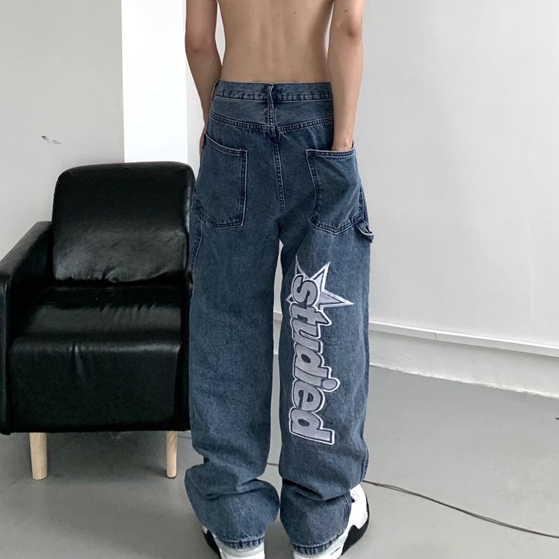 UNISEX trousers with an inscription on the leg