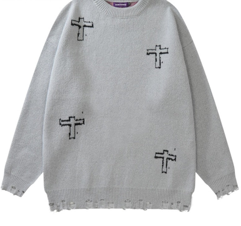 Sweter ze wzorem Y2K UNISEX