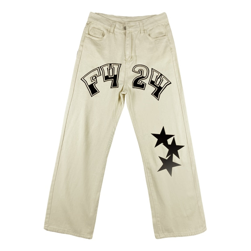 Printed jeans