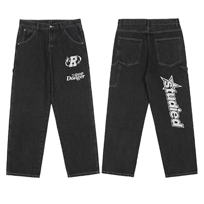UNISEX trousers with an inscription on the leg