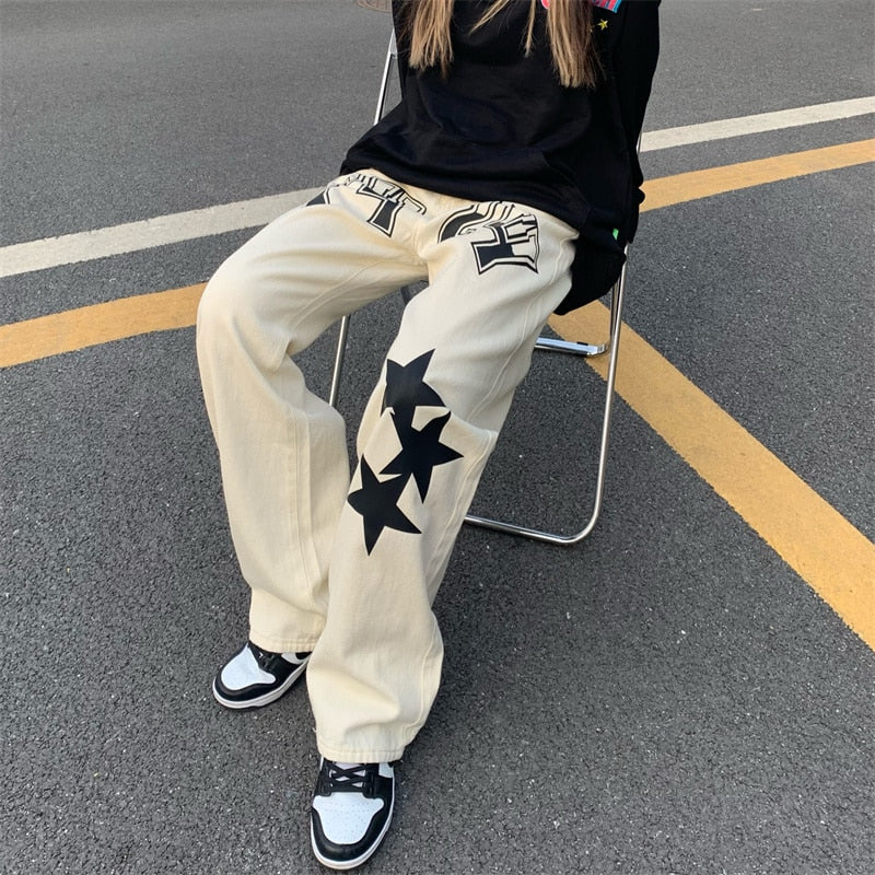 Printed jeans