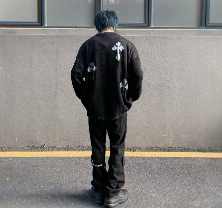 Y2K UNISEX cross jumper