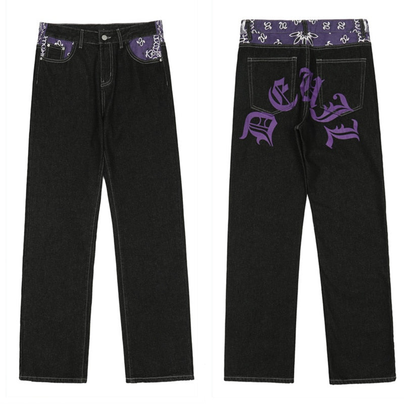 Printed jeans