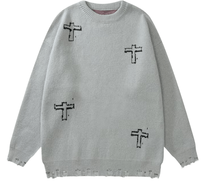 Sweter ze wzorem Y2K UNISEX