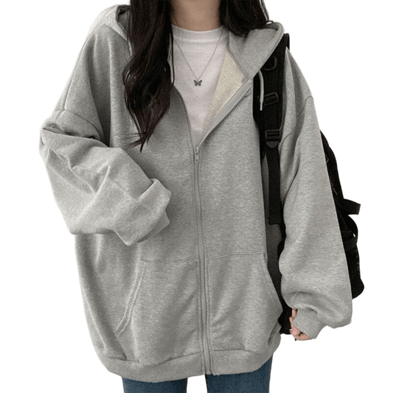 Oversized zip up sweatshirt