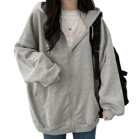 Oversize mikina na zip