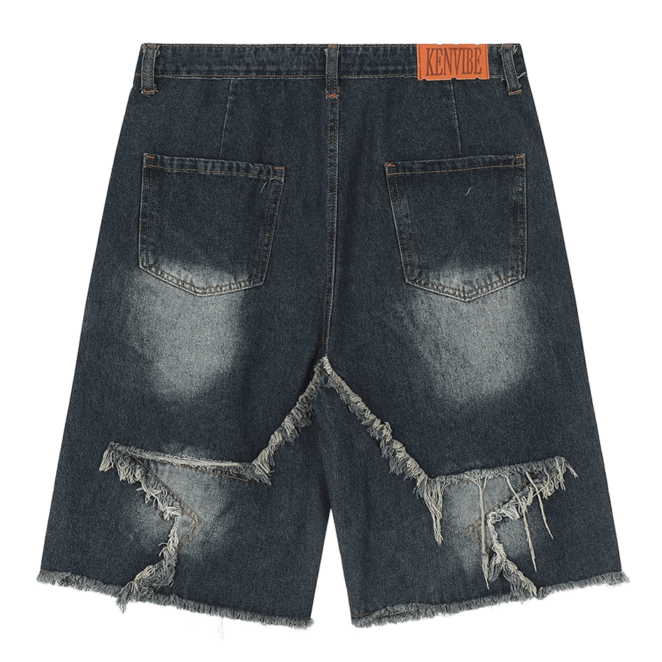 Jeansowe shorty ze wzorem UNISEX