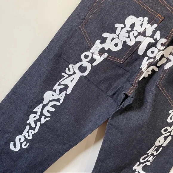 Jeans with a pattern