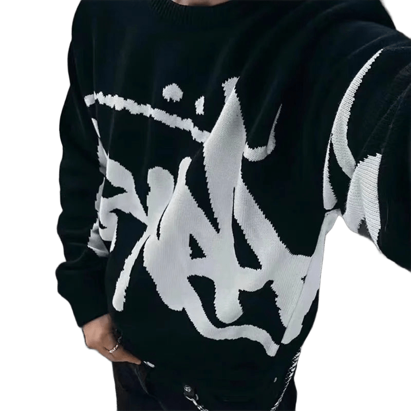 Sweter z nadrukiem graffitti UNISEX