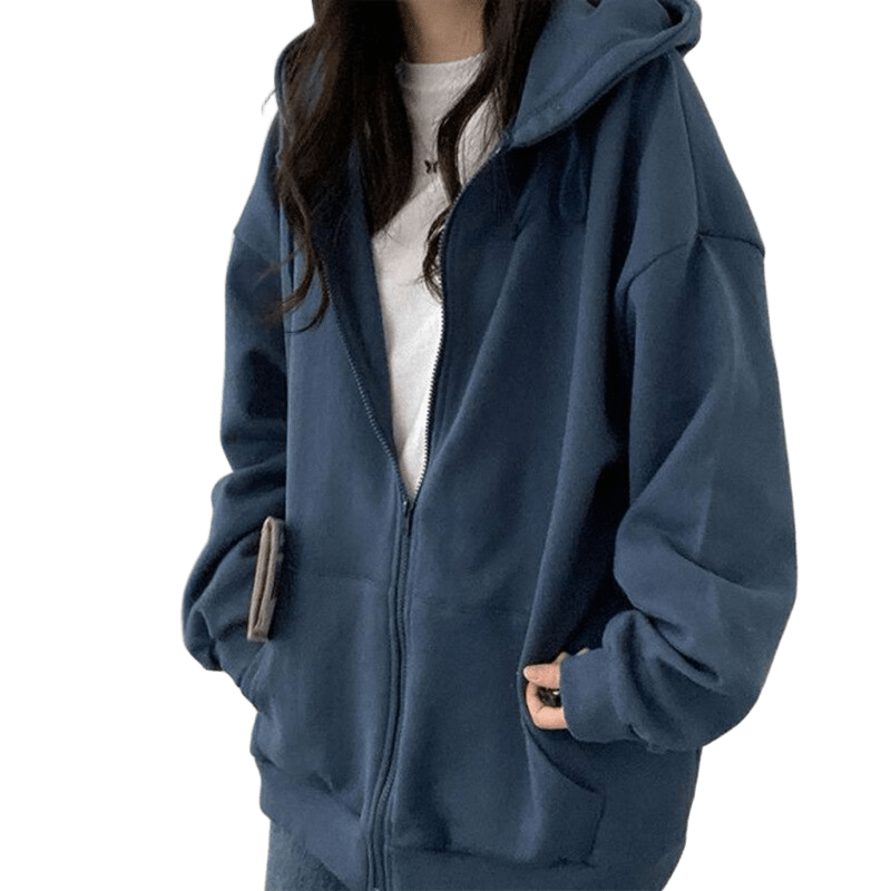 Oversized zip up sweatshirt