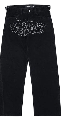 Baggy jeans with an inscription