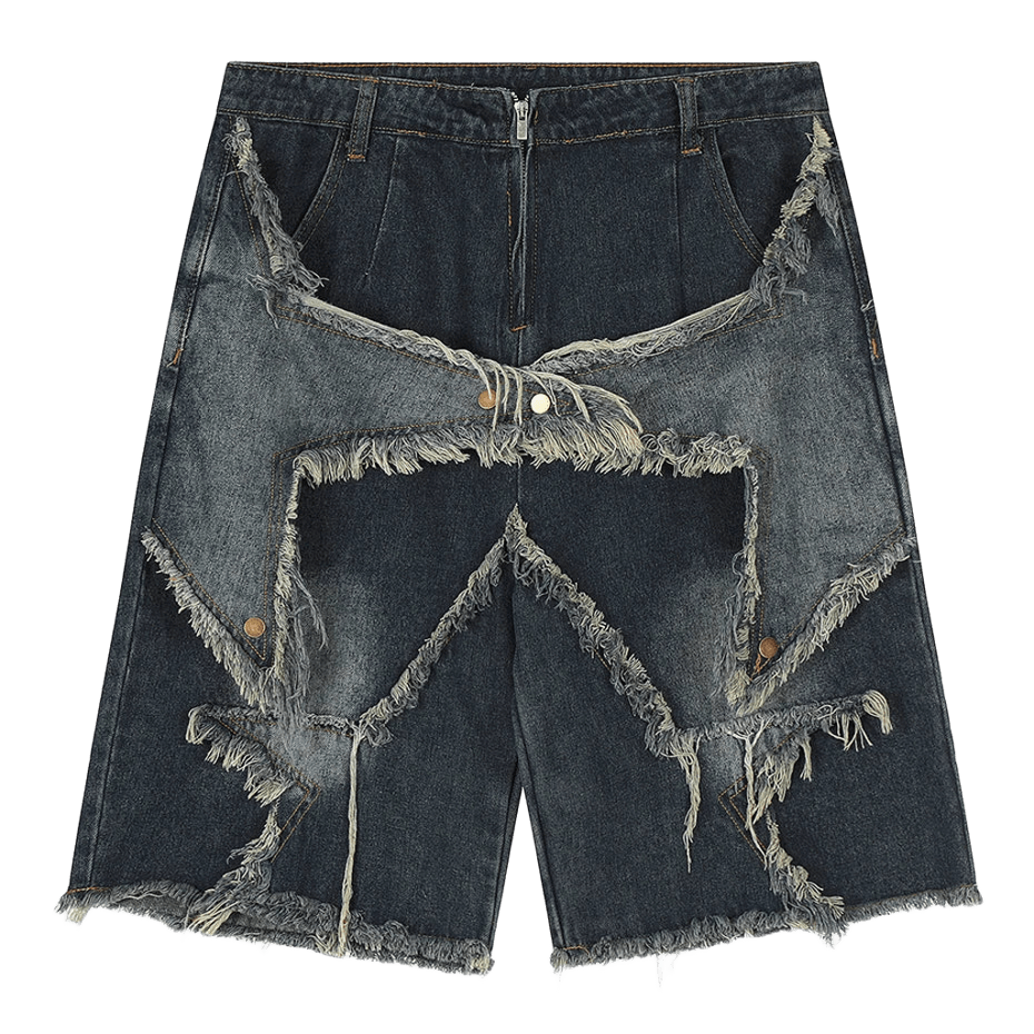 Jeansowe shorty ze wzorem UNISEX