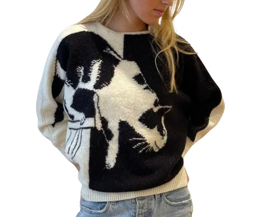 Sweter z kotem UNISEX