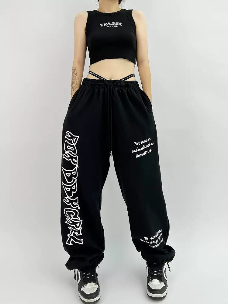 Loose low waist tracksuits